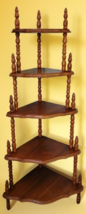 5 Tier Corner Spindle Shelf 54&quot; Etagere Plant Stand Solid Wood Victorian... - $197.99
