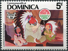Dominica 1980. Peter smokes the peace pipe with Lily&#39;s father (MNH OG) Stamp - £3.23 GBP