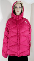 Burton Reversible Down Jacket Full Zip Hooded Raspberry Pink /Beige Wome... - £59.80 GBP