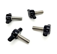 1/4-20 x 3/4&quot; Clamping Thumb Screw Bolts Black Butterfly Tee Wing Knob 4... - $12.27