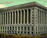 New City Hall and County Building Chicago Illinois IL 1911 Vtg Postcard - $3.91