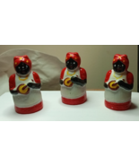 Vintage set of 3 porcelain painted Jemima Thimbles. ca. 1-1/2&quot; tall. - $147.71 MXN