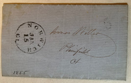 1855 Norwich CT Stampless Letter Bill Of Exchange For $2000 - £75.93 GBP