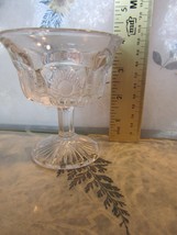 Vintage Lovely Clear Cut Glass Pedestal Candy  Dish  3.75&quot; tall - £7.91 GBP