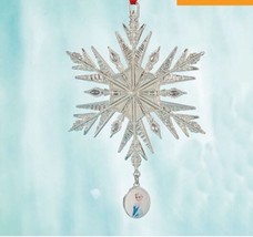 Lenox Disney Frozen Princess Queen Elsa&#39;s Snowflake Ornament Cameo Christmas NEW - £15.18 GBP