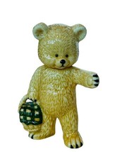 Danbury Mint Teddy Bear Figurine anthropomorphic fine bone china Picnic ... - $19.75