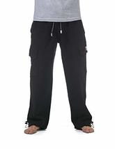 Pro Club Men&#39;s Heavyweight Fleece Cargo Pants, Medium, Black - £34.33 GBP