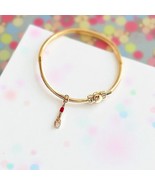 DBW Jewelry - Polished Bangle Bracelet with Lipstick Charm in Gold NWT R... - $39.59