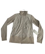 Lululemon Nice Asana Full Zip Jacket Women Size 12 Tan Long Sleeve Tunic - $2,142.79 MXN