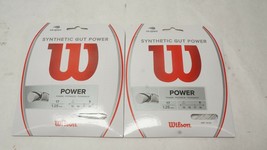 (2) Wilson Synthetic Gut Power 17 1.25mm 40ft/12.2m Tennis Racquet String White - £11.79 GBP