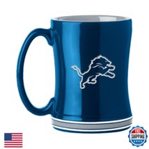 Detroit Lions 14oz Ceramic Relief Mug - 3D Logo NCAA Football Fan Gift - $52.73