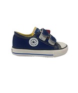 Canvas Sneakers Chuck Shoes Blue Yellow for Kids School Trainers US 11.5... - $254.55 MXN