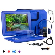 Trexonic BLUE 14.1” Portable Folding TV DVD Player Swivel TFT LCD AV w Extras! - £101.81 GBP