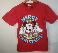 Vtg 80S T Shirt Small Mickey Mouse Merry Christmas Disney 1980s Usa Single Stitch - £14.70 GBP