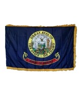 Idaho 3&#39;x5&#39; Poly Nylon Sleeve with Gold Fringe Flag - $24.88