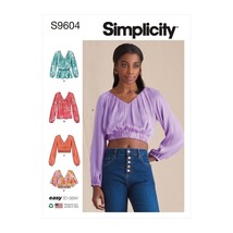 Simplicity Sewing Pattern 9604 11527 Top Blouse Balloon Sleeve Misses Size 6-14 - £7.16 GBP