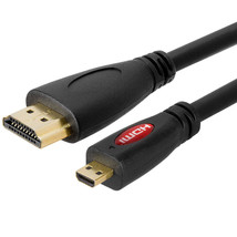 Micro HDMI to HDMI Cable 3ft, Micro HDMI Cable Male to Male 4k Camera HDMI Ca... - £14.86 GBP