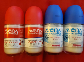 4 Pack Avena Oatmeal Roll On Deodorant By Instituto Español Active &amp; Soft - £17.90 GBP