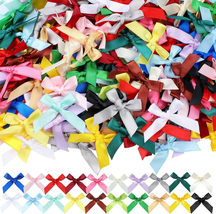 300 Pcs Mini Ribbon Craft Bows, Small Multicolor DIY Craft Tiny Bows for Present - £9.87 GBP