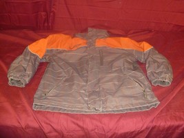 Free Country Insulated Winter Jacket Boys M 7/8 Gray Brown/Orange Plaid RB 11607 - £12.22 GBP