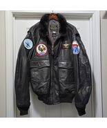 Vintage Sporty&#39;s Pilot Shop USA TYPE G-1 Leather Flight Jacket Jacket Me... - $503.79 CAD