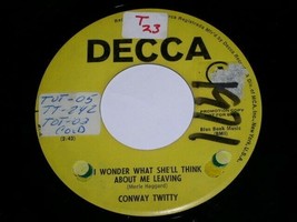 Conway Twitty Heartache Just Walked In 45 Rpm Record Vinyl Decca Label Promo - £12.57 GBP