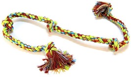 Flossy Chews Colored 5 Knot Tug Rope Super X-Large (6&#39; Long) - £63.11 GBP