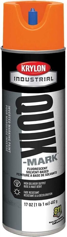 Krylon Industrial Quik-Mark Sb Inverted Marking Paint Fluorescent Orange... - $85.92