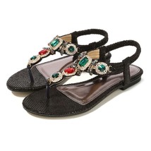 Crystal Sandals Woman Flip Flops Shoes Fashion Summer Flat Sandals Bohemian Ladi - £37.53 GBP