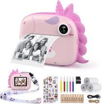 Himont Kids Instant Print Digital Camera, Selfie Video Camera With Color Pens, - £47.78 GBP