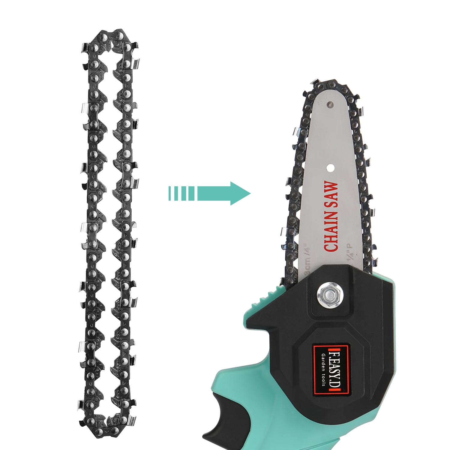 House Home 1 PCS 4 Inch 6 8 Inch Mini Steel Chainsaw Chains Electric Chainsaws A - £19.98 GBP