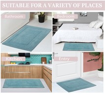 Home Weavers Classy Bathmat Absorbent Cotton Machine Turquise 24x40 - $529.08 MXN