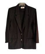 Vintage Alfred Dunner Womens Size 12 Black Pin Stripe Blazer Business Ca... - $17.29