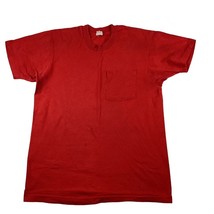 Fruit Of The Loom Vintage T-shirt Mens Large Red Single Stitch Pocket Di... - $24.72