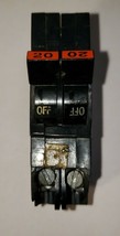 Federal Pacific Electric FPE 2 pole 20a Thin Stab-lok Circuit Breaker Ty... - $18.98