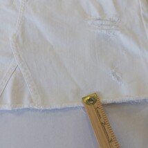 Almost Famous Premium Mid-Rise Women's White Frayed Denim Skirt Size 11 Waist 31 image 3