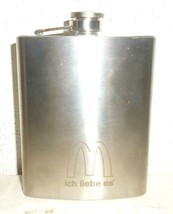 McDonald´s German Stainless Steel 7 Oz Schnapps Pocket Flask - $19.95