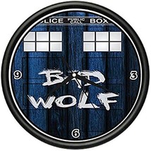 SignMission Beagle TIME Lord Box Wall Clock The Doctor Bad Wolf sci fi G... - $39.99