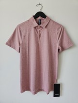 Nwt Lululemon Hbrr Rose Pink Evolution Polo Pique Top Shirt Men&#39;s Large - £52.91 GBP