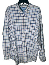 Izod Saltwater Relaxed Classic Mens XXL Button Down Shirt Long Sleeve Blue Pink - £7.82 GBP
