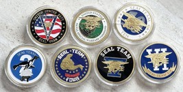 Lot of Navy SEALS Special Forces challenge coin &amp; Seal Team Two Four Five Six…. - £84.58 GBP