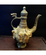 Antico vaso in bronzo brocca dinastia Han antico bronzo ornamento artigi... - $194.88 CAD