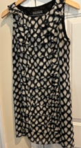 Women&#39;s Black Dress Frills in Front Sleeveless Jessica Howard 10P Black Lining - £36.07 GBP