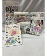 Simple Stories Life In Bloom Collection Papers Chipboard Flower Ephemera... - €34,10 EUR