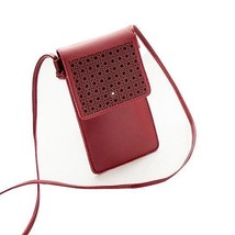 COLORS: WINE RED - Multi Mini Transparent Phone And Credit Card Holder C... - $41.73