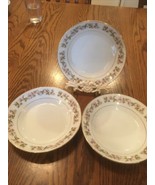 SET OF 3 SOUP/CEREAL BOWLS ACSONS DIAMOND CHINA AUTUMNS LEAVES - £16.22 GBP