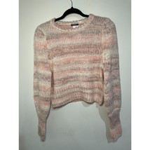 NWT Size M Chunky Cropped Sweater Space Dye Balloon Sleeve - $9.50