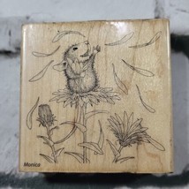 Vintage Rubber Stamp House Mouse Designs “She Loves Me” Wood Mounted 3”  - $19.79