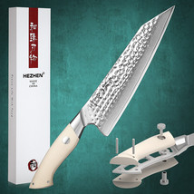 HEZHEN 8.3 Inch Chef Knife Damascus Steel Kitchen Knife With G10 Handle - £77.12 GBP+