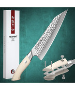 HEZHEN 8.3 Inch Chef Knife Damascus Steel Kitchen Knife With G10 Handle - $1,843.68 MXN+